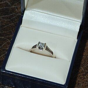 0.40ct Diamond Princess Ring – 14K Gold, Size 5